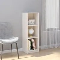 Libreria/Divisorio Bianco 36x33x110 cm Legno Massello di Pino 809937