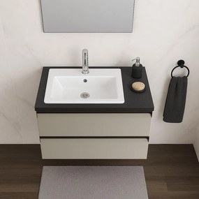 Mobile da bagno sospeso sotto lavabo Fusion L100 H40 P45 cm sabbia, 2 cassetti