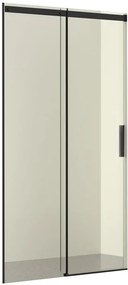 Porta doccia scorrevole Diamante L 169 x H 195 cm in vetro vetro senza finitura / trasparente profilo nero