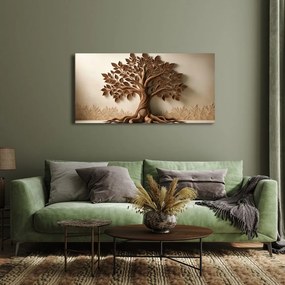 Quadro su tela – Albero della vita in tonalità naturali