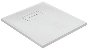 Piatto doccia in resina Yuka L 90 x L 70 x H 5.2 cm bianco