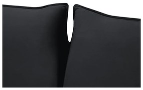 Divano letto in velluto nero 214 cm Vienna - Cosmopolitan Design