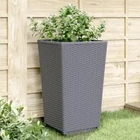 Fioriere da Giardino 2 pz Grigie 32,5x32,5x57 cm in PPcod mxl 90090