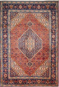 Tabriz Tappeto 200x290 Rosso (Iran) Annodato A Mano