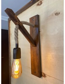 Lampada da parete AHSAP 1x E27/40W/230V, pino/noce