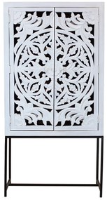 OHM - credenza con decoro 2 ante legno e ferro