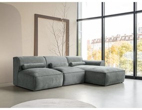 Divano angolare componibile verde (con penisola a destra) Flex Felix – Miuform