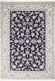 Nain Tappeto persiano 280 x 190 Blu (Iran) Annodato A Mano