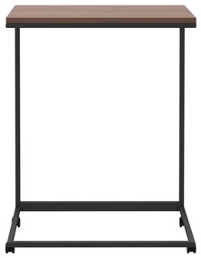 Tavolino con ruote nero 55x35x70 cm in legno multistrato