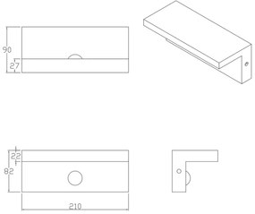 LED Applique da esterno con sensore TESA LED/10W/230V IP54 nero