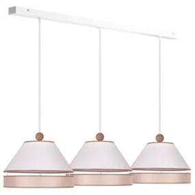 Duolla - Lampadario a sospensione con filo AVIGNON 3xE27/15W/230V bianco/beige