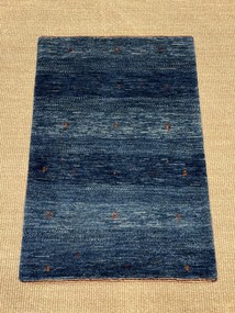Loribaft Tappeto 60x90 Blu (Iran) Annodato A Mano