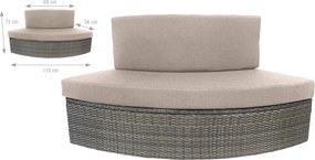 Vasca Idromassaggio da Esterno Semirigida Riscaldata 4+2 Posti con Mobili Ø184x73 cm NetSpa Vita Premium Marrone...