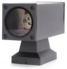 Aigostar - Applique da esterno 2xGU10/230V nero IP65 quadrato