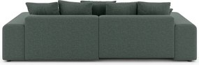 Divano angolare verde scuro allungabile/con contenitore (con composizione variabile) Luma – Ropez