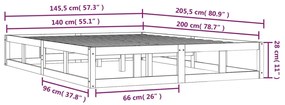 Giroletto Bianco 140x200 cm in Legno Massello