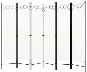 Paravento A 6 Pannelli Bianco 240x180 Cm /