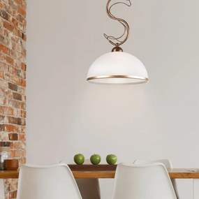 Lampadario a stelo COBRA 1xE27/60W/230V diam. 30 cm bronzo/patina