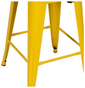 Set di sedie da bar gialla in metallo 2 pz (altezza della seduta 61 cm) – Ixia