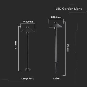 Lampada da esterno a LED GARDEN LED/7W/230V 3000K IP65