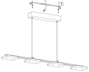 Eglo 94244 - Lampada LED a sospensione CARTAMA 4xLED/4,5W/230V