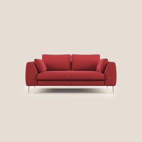Plano divano moderno in microfibra tecnica smacchiabile T11 rosso