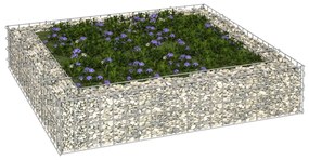 Gabbione Letto Rialzato İn Acciaio Zincato 100x100x20 Cm /
