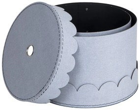 Scatole di cartone grigio chiaro con coperchio in set di 2 pezzi ø 26x17,5 cm Wilma - Bigso Box of Sweden