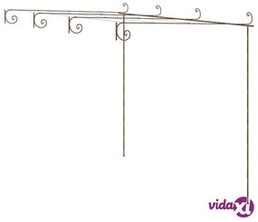 vidaXL Pergolato da Giardino Marrone Anticato 4x3x2,5 m in Ferro