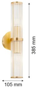 Argon 7203 - Applique HAMPTON 2xE14/7W/230V oro