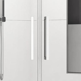 Kamalu - Box doccia 80x80 semicircolare altezza 200h finitura cromo | KZ2000