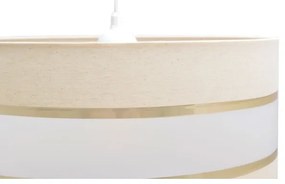 Lampadario a sospensione con filo HELEN 1xE27/15W/230V diametro 40 cm color crema/oro