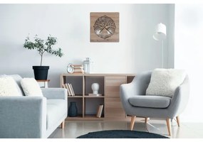 Li-Go 23537/DUB2 - Orologio LED dimmerabile LED/10W/5V 20000 mAh 42x42 cm rovere + telecomando