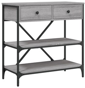 Tavolino consolle grigio sonoma 75x34,5x75cm legno multistrato