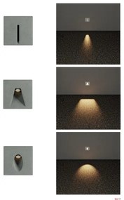 Redo 91199 - Lampada segnapasso da esterno BAST LED/2,5W/230V IP65 grigia