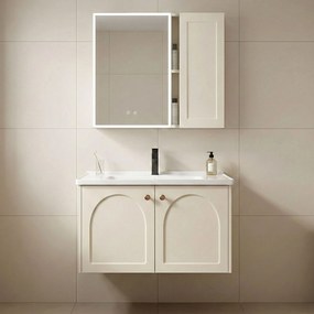 Set di mobili da bagno con lavabo Denver 60cm Creme