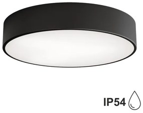 Brilagi - Plafoniera da bagno CLARE 3xE27/24W/230V diametro 40 cm nero IP54