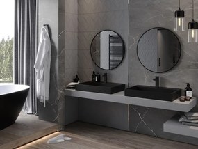 Mexen Loft specchio da bagno rotondo 70 cm, cornice nera - 9850-070-070-000-70