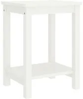 Comodino Bianco 35x30x47 cm in Legno Massello di Pino cod 8975