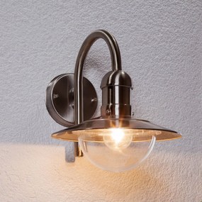 Lindby applique da esterno Damion, 30 cm, acciaio inox, E27, IP44 Damion Lindby, dimmerabile, Alluminio / Grigio / Zincato, Acciaio Inox, Moderno