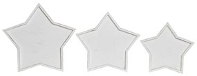 Centrotavola DKD Home Decor Legno Bianco (57 x 54 x 3 cm) (3 Pezzi)