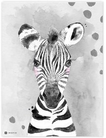 Quadro per la camera dei bambini - Colorato con zebra | Inspio