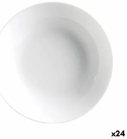 Piatto Fondo Luminarc Diwali 20 cm Bianco Vetro (24 Unità)