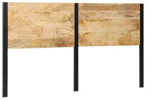 Testiera 180 Cm İn Legno Massello Di Mango E Ferro /