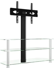 Supporto tv angolare 3 livelli per 32-70 pollici nero e argento