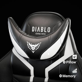 Sedia gaming Diablo X-Ray 2.0 Small Size, Bianco e nero