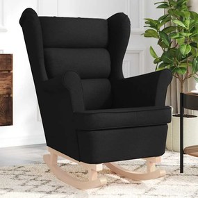 Sedia A Dondolo Nera 74x90x102 Cm İn Tessuto /