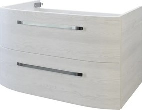 Mobile da bagno sospeso Contea di Pelipal L 78 x H 48 x P 49.5 cm rovere bianco, 2 cassetti