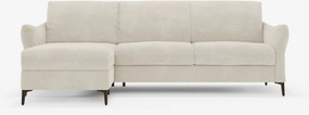 Dalia divano letto angolare con vano contenitore - materasso alto 18 cm in raffinato tessuto smacchiabile T30