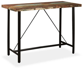 Tavolino Da Bar İn Legno Massello Di Recupero 150x70x107 Cm /